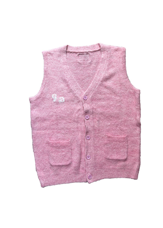 CARDIGAN MANCHE COURTE ROSE